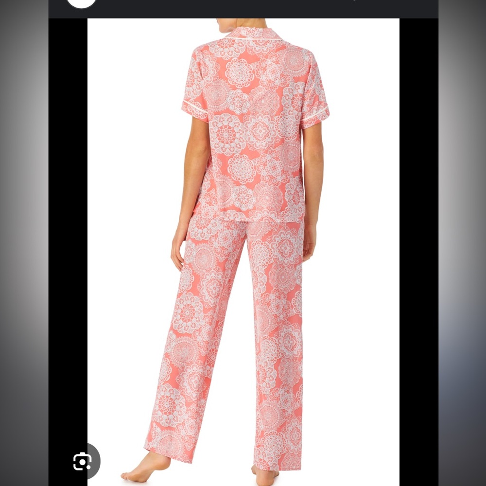 Coral Print Women's Pajama Set